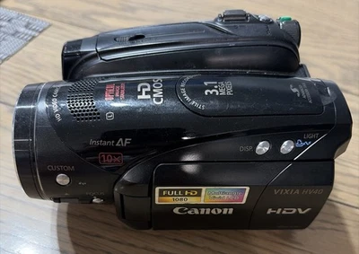 Canon VIXIA HV40 MiniDV HDV HD High Definition Camcorder NO BATTERY UNTESTED - Image 1 of 4