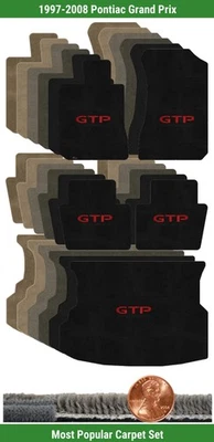 Juego de alfombrillas Ultimat personalizadas para Pontiac Grand Prix '97-08 con logotipo (5 piezas) #WQN Foto 1 de 4