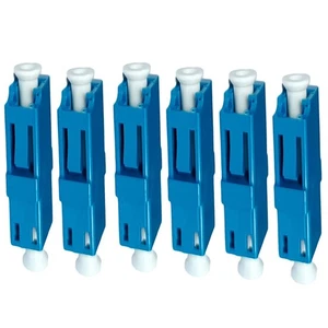 6 Pcs LC to LC Simplex Single Mode Fiber Optic Optical Adapter Coupler Connector - Picture 1 of 5