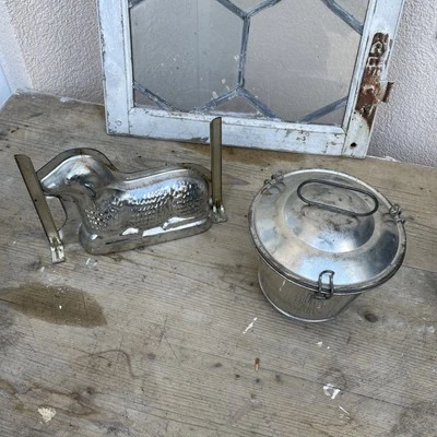 alte Lamm Backform- Osterlamm Weißblech Vintage & Puddingform Dekoration Shabby - Bild 1 von 4