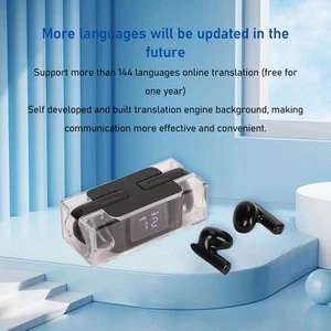 Language Translator Earbuds 144 Online Languages BT 5.3 Wireless Translator E FY - Afbeelding 1 van 24