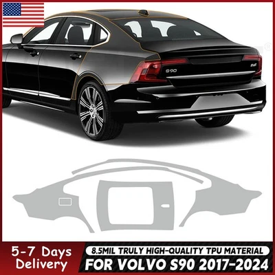 Película de protección de pintura precortada para techo corredizo brillante transparente PPF TPU para Volvo S90 2017-2024 Foto 1 de 4