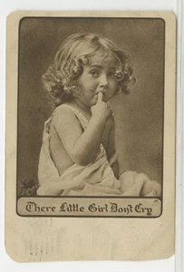 Retrato postal There Little Girl Don't Cry - Little Sad Girl de colección 1910 E20 - Imagen 1 de 2