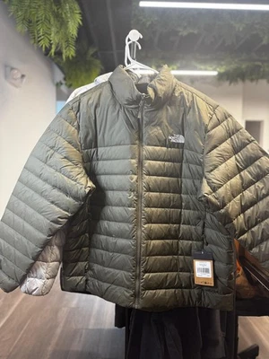 Chaqueta acolchada THE NORTH FACE para hombre Flare 2 aislada 550-abajo cremallera completa, XXL, verde Foto 1 de 4