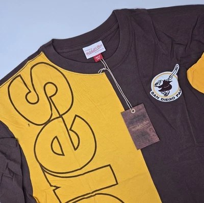 San Diego Padres T-Shirt Mens XL Mitchell & Ness MLB Play By Play 2.0 The Friars - Image 1 of 4