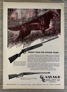 Savage Shotgun Rifle Model 745 99 Bird Dog Utica New York 1946 Vintage Print Ad - Picture 1 of 1