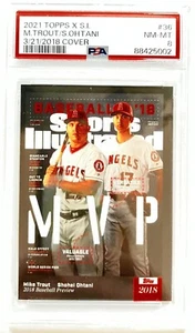 2021 TOPPS X S. I. Mike Trout & Shohei Ohtani 3/21/2018 Cover # 36 PSA 8 MVP - Picture 1 of 6