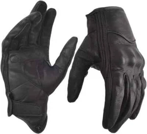 Motorcycle Gloves for Men Touchscreen Full Finger Leather Gloves Protection Ridi - Picture 1 of 8
