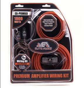Elite Audio 8 Gauge CCA Premium Amp Kit Complete 1000W Installation Wiring Kit - Picture 1 of 4