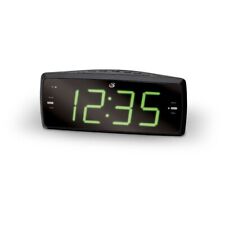 GPX Am/fm Clock Radio C353B Dual Alarm Green LED Display Battery Backup