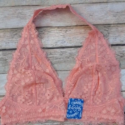Bralette Free People Mujer Pequeño Galón Halter Encaje Lt Naranja Foto 1 de 4