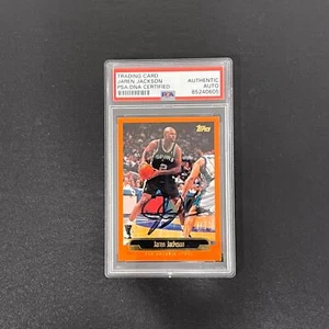 Tarjeta firmada por Jaren Jackson Topps #79 1999-00 automática PSA Slabbed Spurs - Imagen 1 de 2