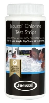 JACUZZI CHLORINE 3 WAY TEST STRIPS PACK OF 50 DIP TESTERS WATER ALKALINITY PH - Image 1 of 4