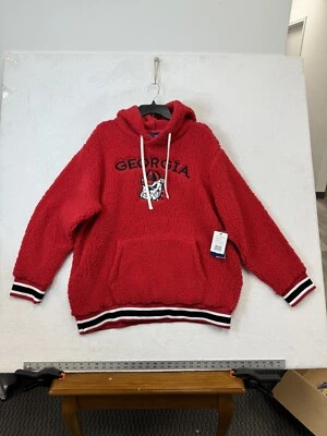 Women's G-III 4Her by Carl Banks Red UGA Sherpa Pullover Hoodie  - Image 1 of 4