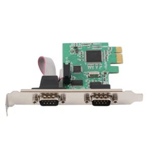 RS232 9 PIN Ports Serial PCI E Express Expansion Card Adapter For Windows 7 - Picture 1 of 5