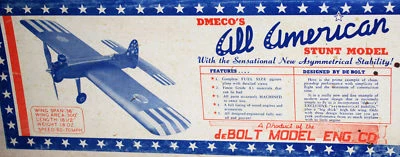 deBolt's ALL AMERICAN STUNT & STUNT TRAINER PLANS for BOTH UC Model Airplanes  - Image 1 of 4