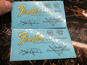 2Sets FENDER STRATOCASTER Custom Shop Guitar Waterslide Transfer Headstock Decal - Picture 1 of 3