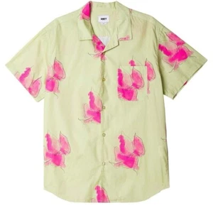 OBEY BELLS WOVEN SHIRT - CELERY JUICE (SIZE SMALL) MENS BUTTON UP ***NWT*** - Picture 1 of 4