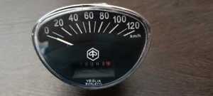 Vespa original Veglia Piaggio speedometer 120 km, excellent condition