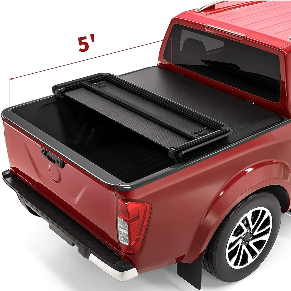 OEDRO 5ft Tri-Fold Tonneau Cover For 2005-2026 Nissan Frontier Truck Bed Cover - Image 1 of 4