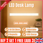 30CM Ultra-thin Wireless LED Lights Strip Cabinet Desk Lamp Rechargeable Magnet