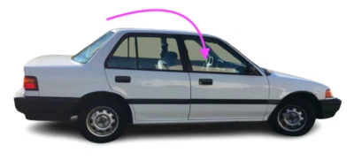 Ajuste: Honda Civic 1988-1991 sedán 4P lado del pasajero puerta delantera derecha ventana vidrio Foto 1 de 4