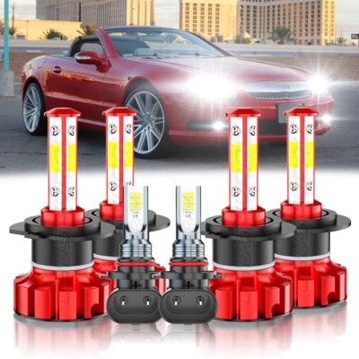 Kit de faros y faros antiniebla LED para Mercedes-Benz SL500 2003-2006 6000k Foto 1 de 4