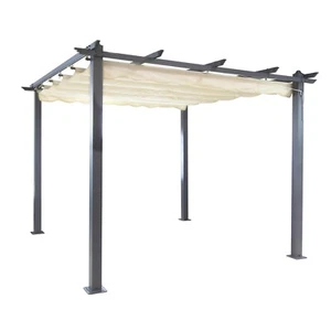Alu Pergola Garten Pavillon Sonnenschutz Überdachung Freiburg ecru Sonnendach - Bild 1 von 7