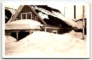 Postal RPPC Invierno Valdez Alaska AK Deriva en US Signal Corps Bldg UNP - Imagen 1 de 2
