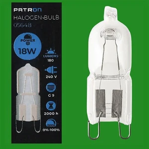 4x 18W (=20W) Patron Halogen G9 Dimmable Capsule Light Bulb Lamp 2700K - Picture 1 of 3