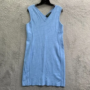 Shanghai Tang Dress Womens Large Midi Blue - Picture 1 of 8
