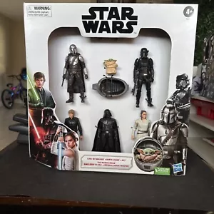 Star Wars 5 Figuren Luke Skywalker Darth Vader Mandalorian Rey Baby Grogu - Bild 1 von 5