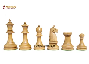 Reproduction 1900s by American Chess Company - Distressed Antiqued/Mahogany 3.8" - Bild 1 von 9