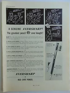 1937 EVERSHARP RED SPOT PENTIL pubblicità stampa artistica d'epoca - Foto 1 di 1