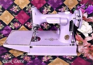Máquina de coser Desk Dave's "LOVELY LILA"" peso pluma Singer 221. - Imagen 1 de 2