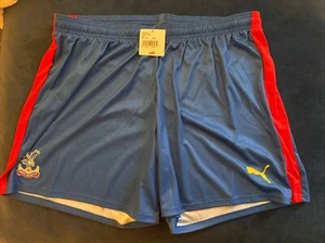 2018/19 Crystal Palace Home Football Shorts Blue Red Puma Polyester Mens XXXL - Picture 1 of 2