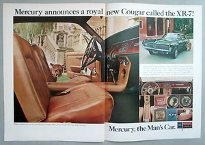 Mercury Cougar XR-7 1967 ""Royal"" anuncio impreso original de 2 páginas - Imagen 1 de 1