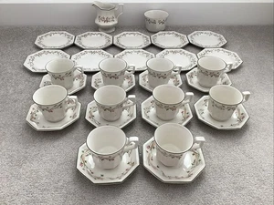 10x Eternal Beau Johnson Brothers Trios Tea Cup Saucer Plate + Jug + Sugar Bowl - Picture 1 of 23