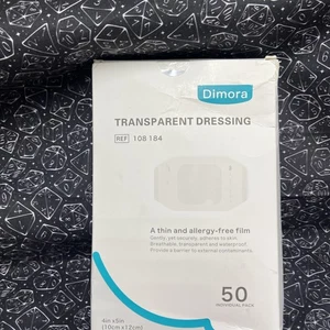 Dimora Transparent Film Dressing 50 Packs, Waterproof Adhesive Clear 4 x 5 - Picture 1 of 7