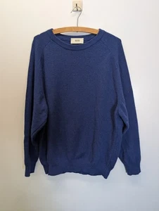 Hugo Boss Jumper Sweater Mens Size XL/52 Blue Lambswool Knitted Vintage Germany - Picture 1 of 11