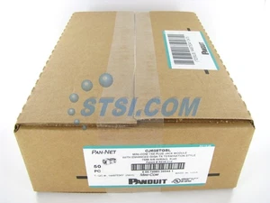 (BOX OF 50) Panduit CJ688TGBL Cat6 Mini-Com Jack Module, Black GENUINE ~STSI - Picture 1 of 4