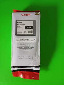 New/Sealed-Canon PFI-207MBK-Black-300ml-Ink Tank - Genuine - Best use: 2021/11 - Bild 1 von 4