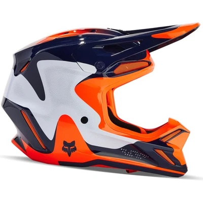 Fox Racing V3 Revise Offroad Helmet MIPS EPS Ionic+ Liner D-Ring DOT Navy/Orange Foto 1 de 4