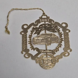 2007 24k Gold Finish 3D Cadillac Holiday Ornament Weihnachten GM Sammlerstück EUC - Bild 1 von 6