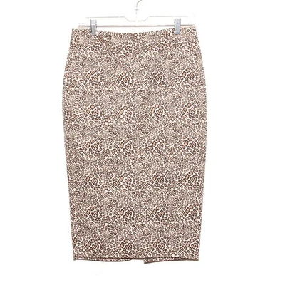 Falda lápiz delgada con estampado de leopardo Liz Claiborne talla 4 mezcla de algodón/seda Foto 1 de 4