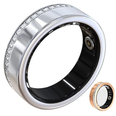 Dame IP68 Wasserdicht Smart Ring V8 Herzfrequenz Blutsauerstoff Schlafmonitor - Bild 1 von 4