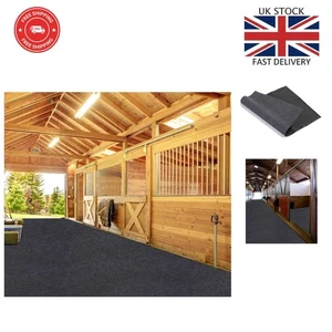 Luxuriöse schwarze Pferde-/Stallmatten - leicht, rutschfest & waschbar, 48 Zoll x 72 Zoll - Bild 1 von 7