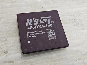 It's ST 486DX4-100, ST486DX410HS, 100MHz, Socket 3, 3.45V, Rare CPU, Working - Picture 1 of 2