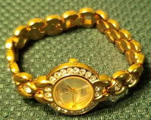 Beautiful Condition EJ Quartz Women's Watch Jewel Studded Needs Battery - Picture 1 of 8