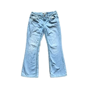 Vtg Y2K Aeropostale Hailey Flare Jeans Low Rise Distressed Boho Hippie Festival - Picture 1 of 9